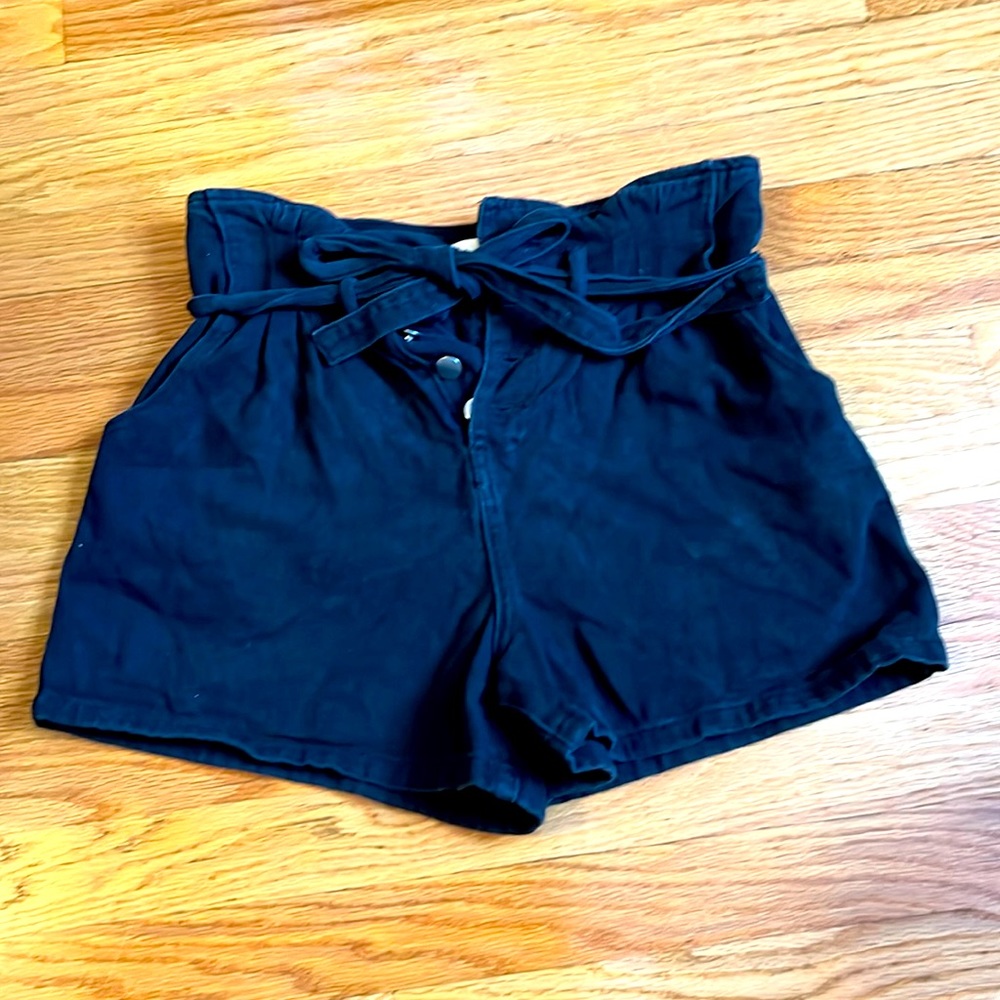 Button up bow tie shorts